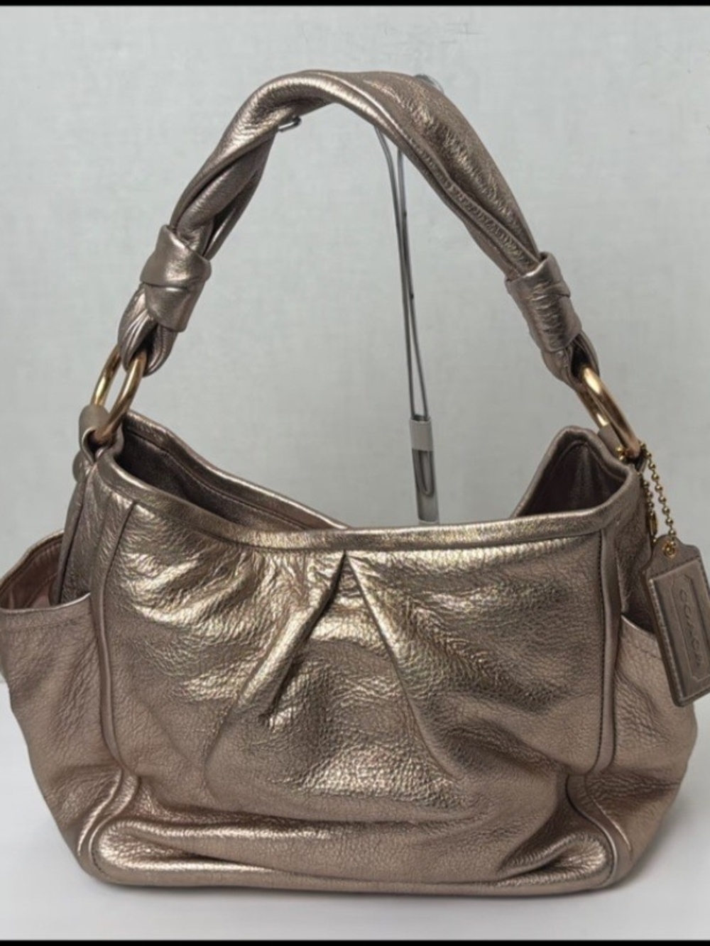 Coach Parker Metallic Leather Shoulder Bag, Very Clean, Slouchy Style